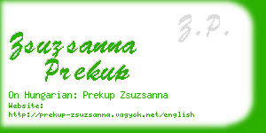 zsuzsanna prekup business card